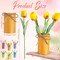 6 Sets Spring Tables Centerpieces Easter Office Decorations Artificial Tulip with Galvanized Metal Pot Colorful Artificial Tulips Flowers Decoration for Home Office Wedding Party Baby Shower
